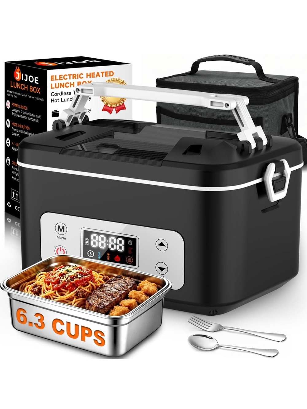 Cordless electric heated lunch box